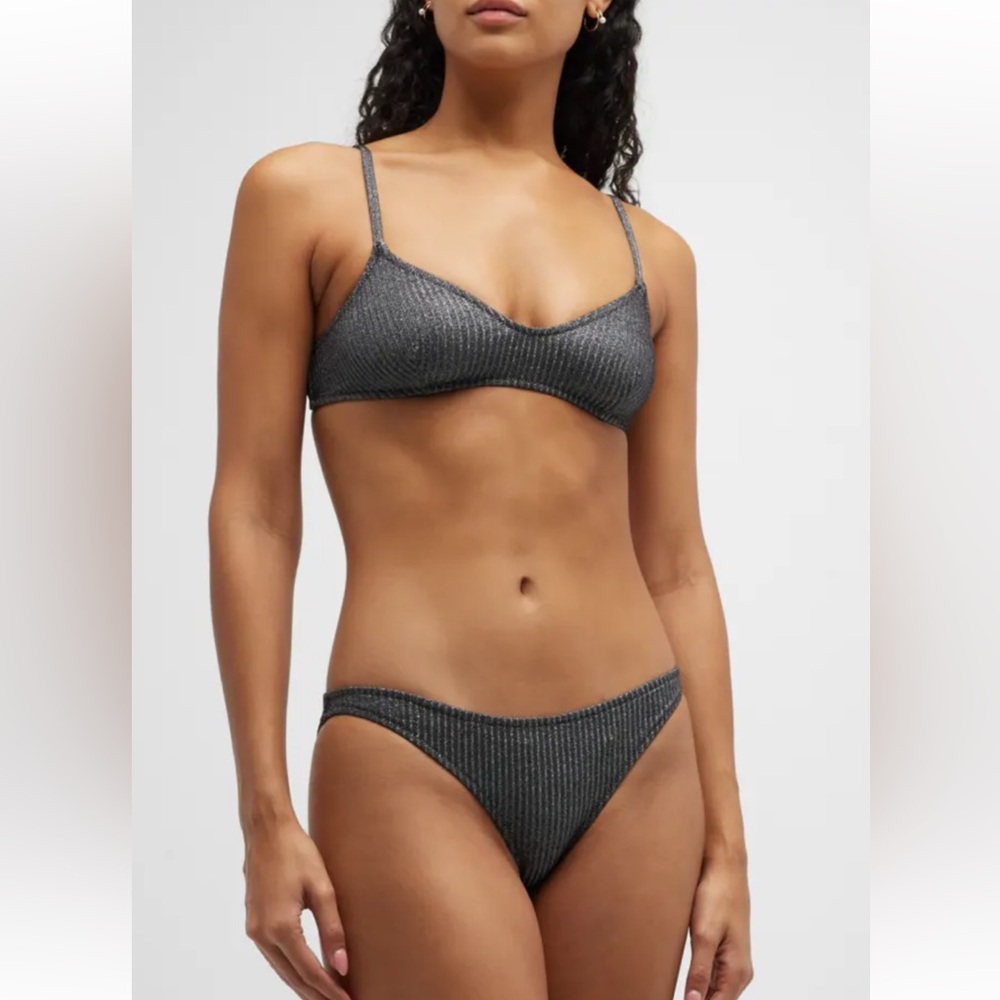 NWT Solid And Striped
The Rachel Lurex Rib Bikini